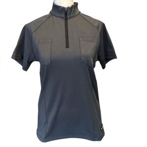 Scrubs W’s Large Black top, Martha Mabel. 2 front pockets one pocket on back.